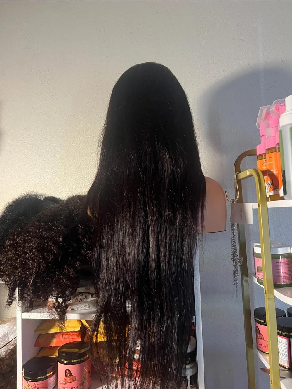 Sleek Long Straight Women's Wig - Black